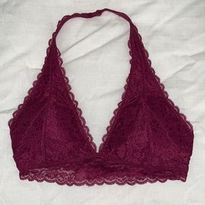 Gilly Hicks Maroon Halter Bralette from Hollister